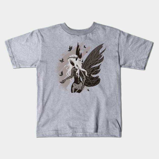 Fairycore - Grunge Dark Fairy Kids T-Shirt by Anonic